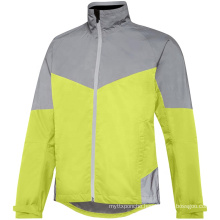 yellow cycling night reflective jacket windproof custom mens jackets waterproof